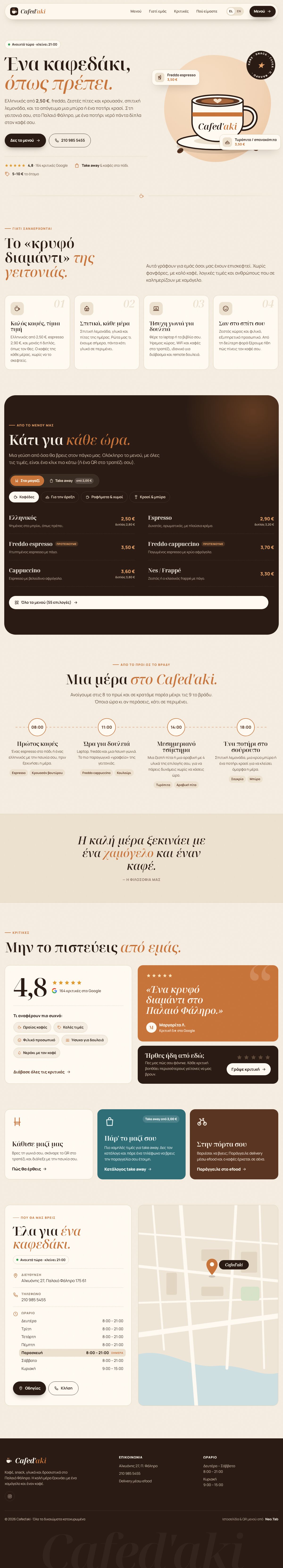 Ολόκληρη η σελίδα του cafedaki.gr σε υπολογιστή
